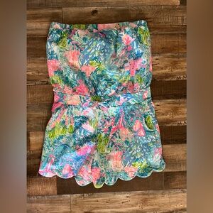 Lilly Pulitzer strapless romper size Large